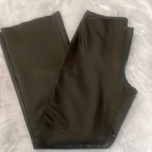 Flare bottom leather pants